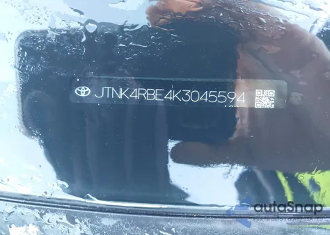 2019 Toyota Corolla Xse из США, поврежденный, VIN JTNK4RBE4K3045594